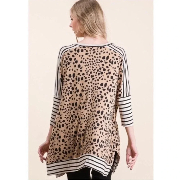 NWT Jade by Jane Oversized Leopard Print Top - Picture 2 of 6